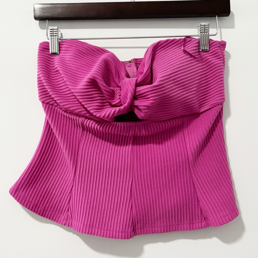 Francesca's Mi ami Natasha Strapless Sweetheart Top Womens‎ Sz Medium Ribbed NWT